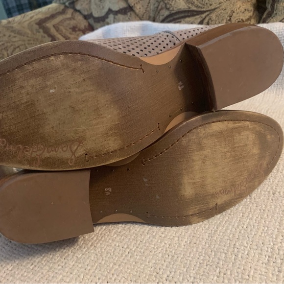 Sam Edelman Paula Taupe Perforated Leather Ankle Bootie Women Size 8.5 - Picture 9 of 9